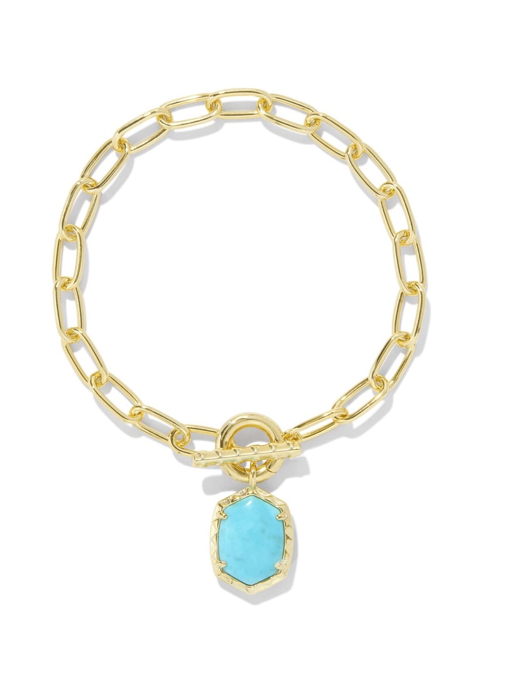 Kendra Scott Daphne Gold Link and Chain Bracelet in Turquoise 💫 Free Shipping 💫